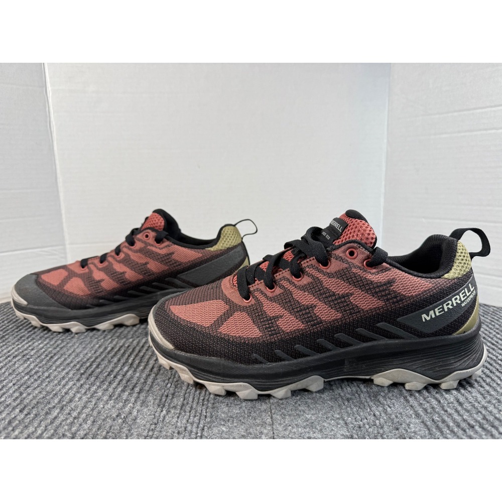 Merrell Speed Eco Waterproof Hiking Shoes Clay Black Womens 9